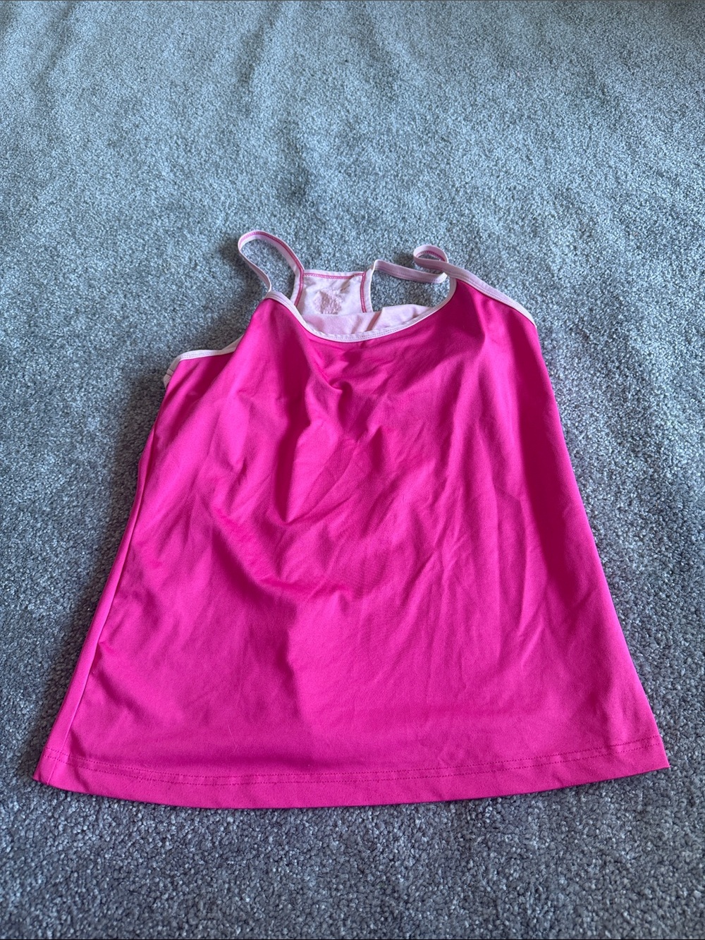Danskin Bright Pink Womens' Tank Top with Contrast Trim